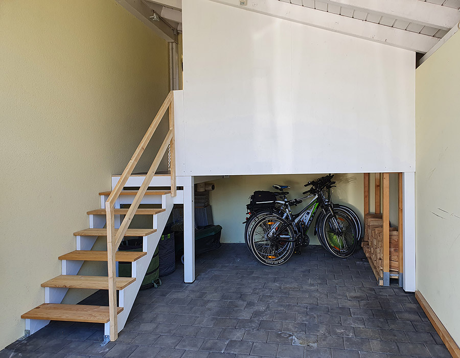 Einbau Balkendecke und Treppe, Schöckingen