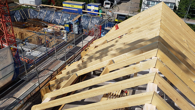 Mansardendach Neubau Mehrfamilienhaus, Höfingen