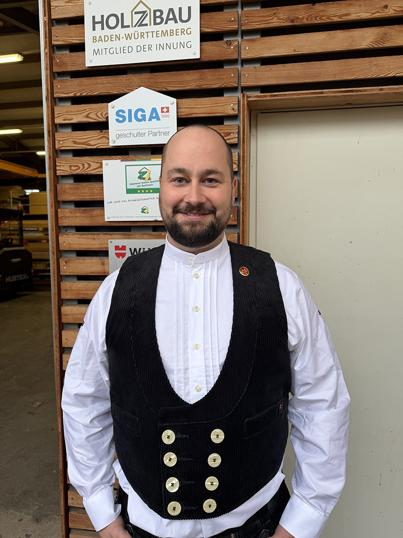 Andreas Frank, Geschäftsführer und Zimmerermeister